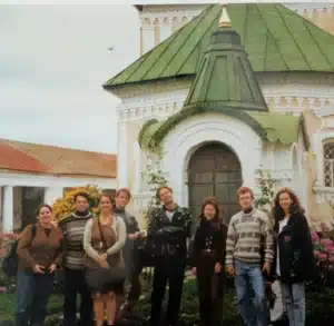 Erin with fellow RPCVs and host family members in Vladimir,