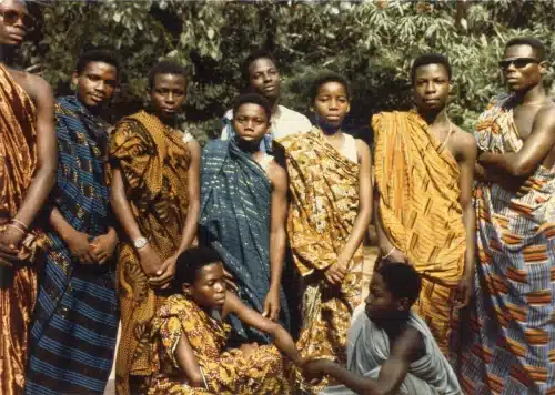 St. Paul’s students celebrating in traditional dress, 1990